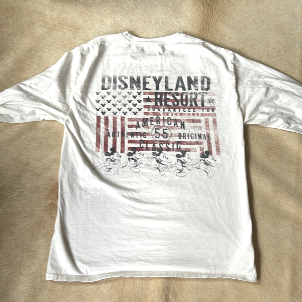 Mens DISNEYLAND Resort DISNEY PARKS / MICKEY MOUSE White Graphic Long Sleeve